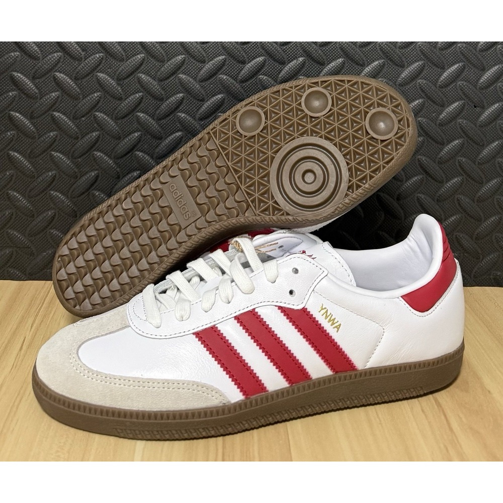 Adidas Samba Licensed Liverpool FC Soccer White Red Shoes JQ4041 Mens Size 10